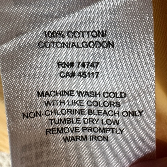 Men's Redhead short sleeve button down shirt in yellow. Size small - Picture 5 of 6